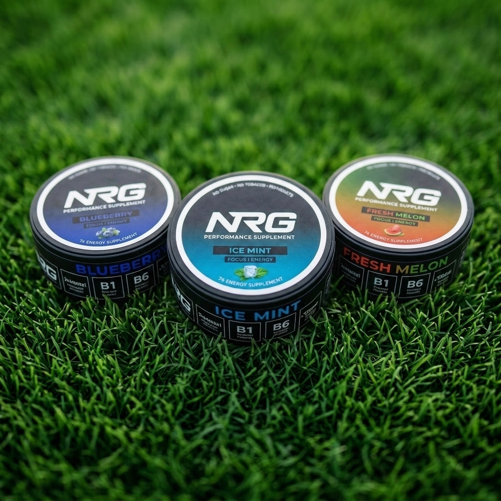 NRG Pouches Bundle auf grünem Gras
